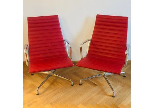 Aluminium Ea116 Chairs By Charles & Ray Eames For Vitra, Set Of 2