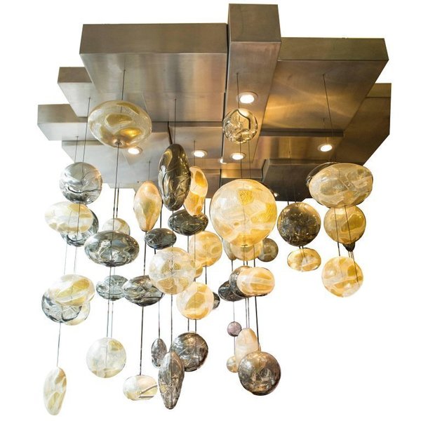 Blown Glass Chandelier Installation Art Glass Chandelier Blown Glass Chandelier Installation Art Glass Chandelier