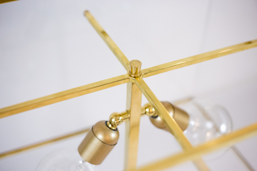 Romeo Rega Lucite And Gilded Brass Lamp 1970s photo Lighting