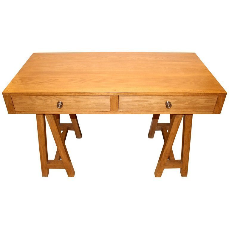 Kennington Oak Desk Customizable Wood And Size Handmade In England