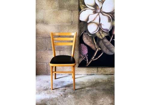 A Reupholstered Retro Single Kitchen Cafe Desk Chair
