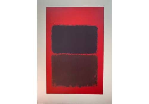 Mark Rothko 1903 1970 Hand Made Screenprint Of Light Red Over Black 1957