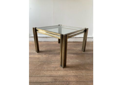 Brass & Glass End Table, 1960s