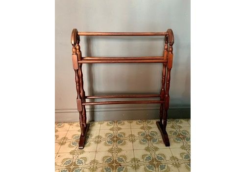 Towel Rail Wooden, 1970s, Vintage