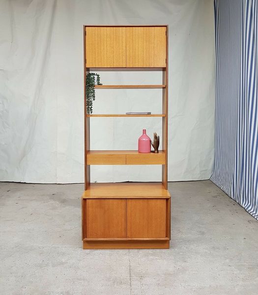 Vtg Mid Century G Plan Form Five 5 Wall Shelving Unit Sideboard Danish