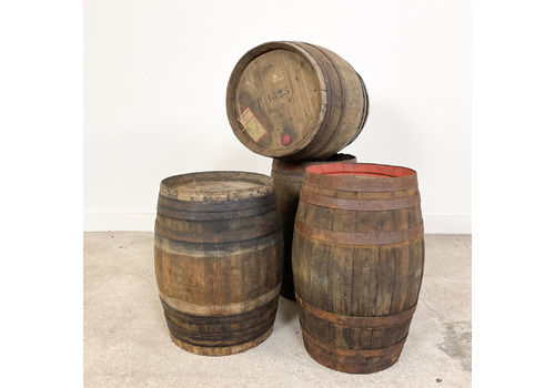 Set Of Four Old French Wine Barrels