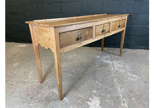 Three Drawer Victorian Pine Dresser Base