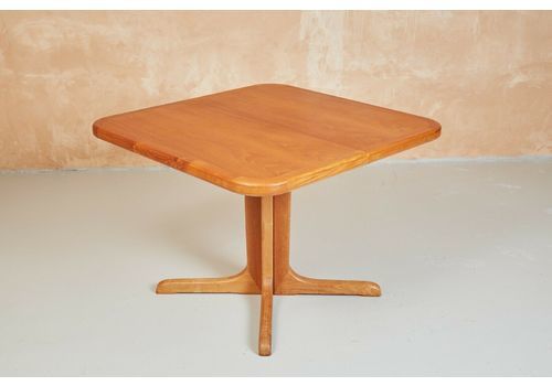 Danish Teak Square Extending Dining Table After Erik Buch For Rosengaarden