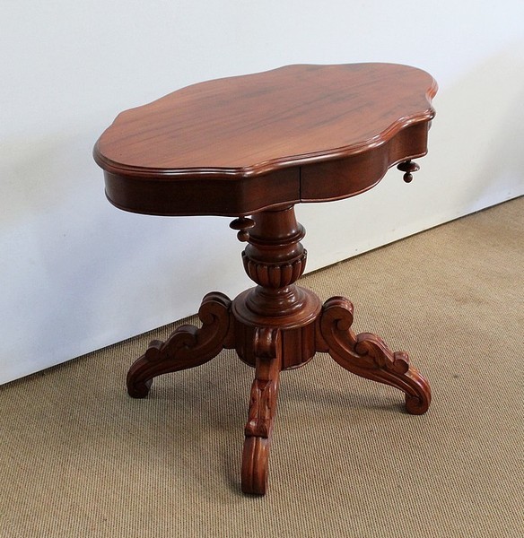Small Mahogany Violin Pedestal Table   2nd Half Of The 19th Century photo furniture