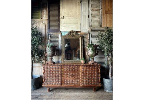 Heavily Carved French Oak Sideboard   Outstanding Piece!