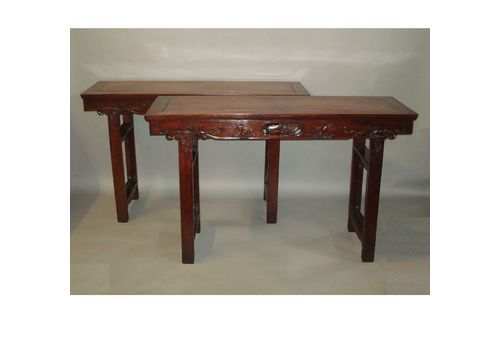 19th Century Pair Of Chinese Hongmu Alter Tables