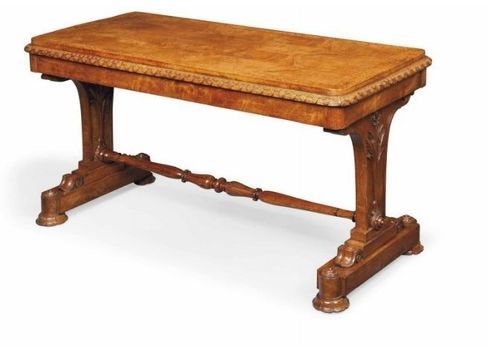 Geo IV Figured Oak Centre Table