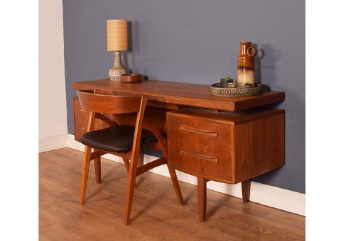 Restored Teak Retro 1960s G Plan Fresco Desk By Victor Wilkins