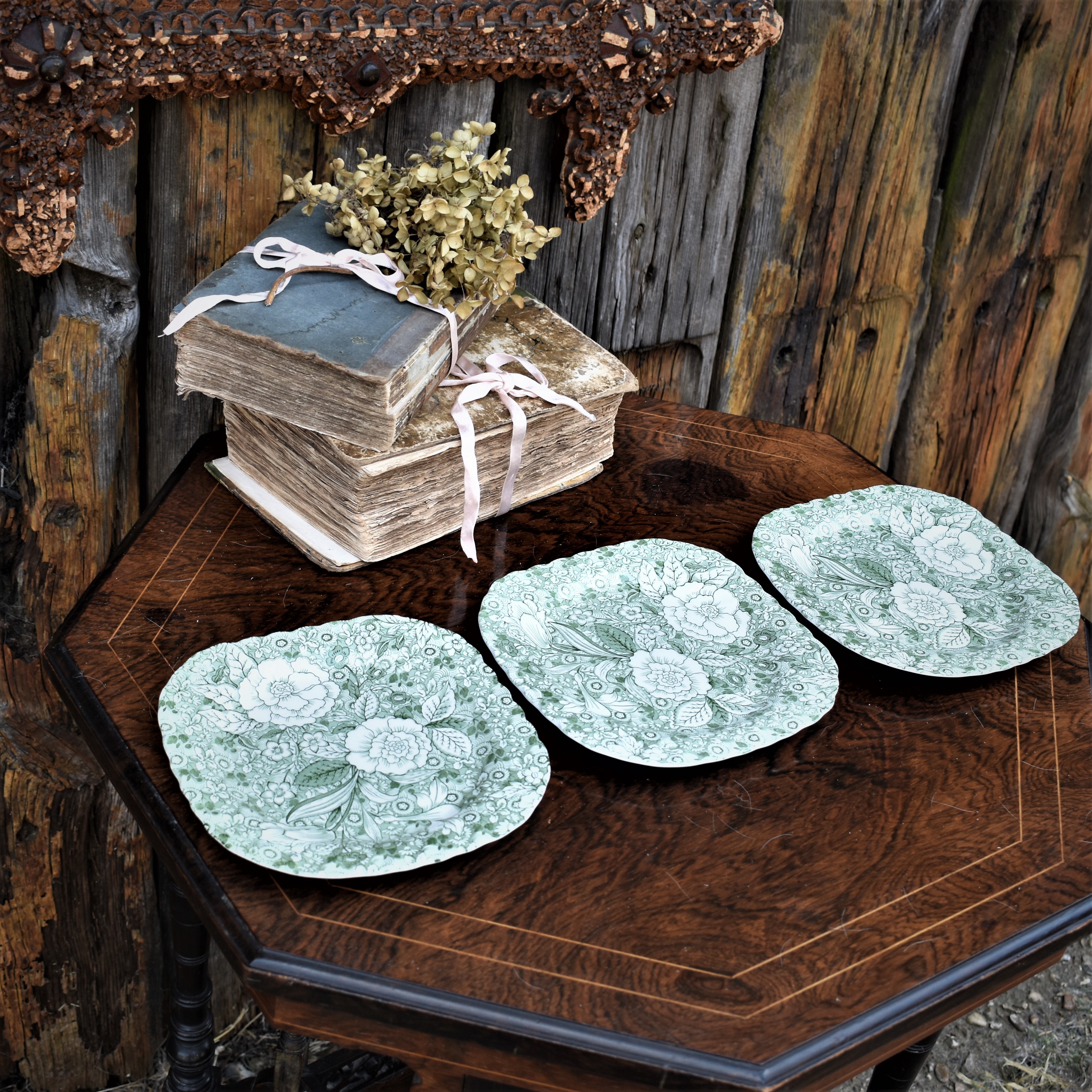 Ironstone Liberty Green Side Plates 