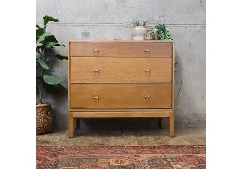 Mid Century Oak Stag Chest Of Drawers