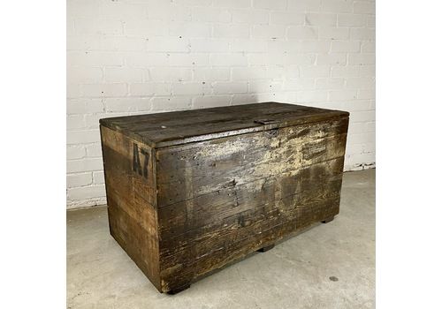 Vintage Industrial Pine Chest Toolbox From A Factory