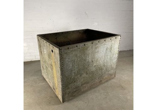 Large Reclaimed Galvanised Riveted Water Tank Planter
