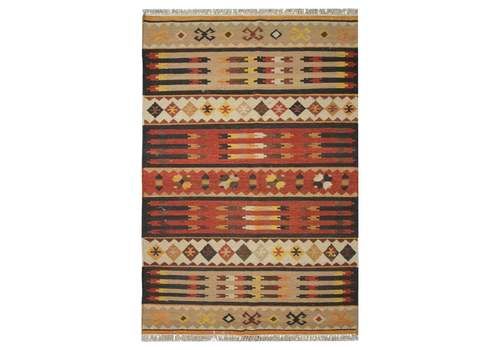 Modern Kilim Rugs Handmade Kilim Flatwoven Carpet Wool Beige Area Rug