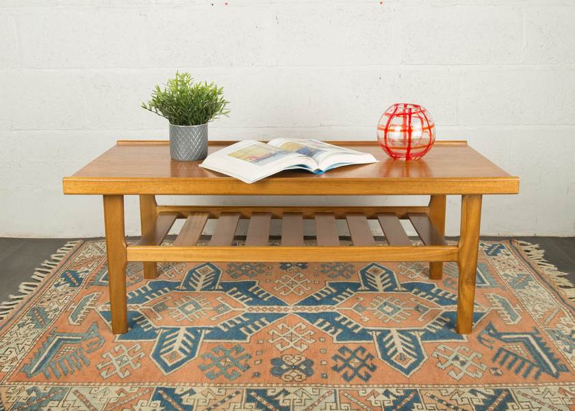 Teak Mid Century Coffee Table Made By Myer Vintage Table Retro