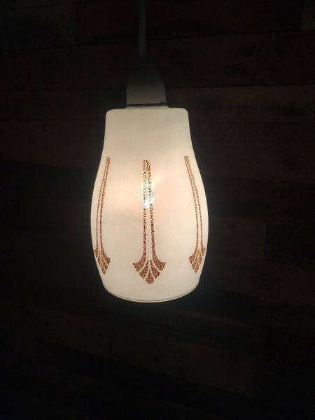 3 Art Nouveau Style 70's Light Lamp Shade Geometrical photo for sale