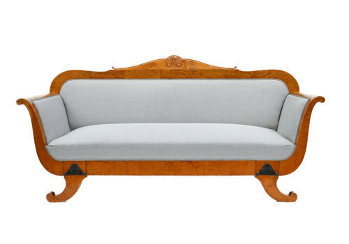 Antique Biedermeier Sofa, Swedish 1890s By Upsala Mobleringsaktiebolag