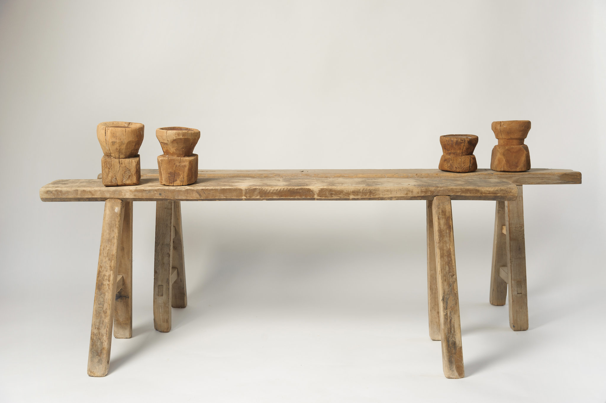 Gorgeous Vintage Rustic Thin Benches Vinterior