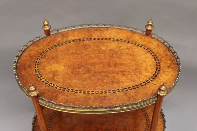 19thc. Burr Walnut Whatnot Stand photo for sale