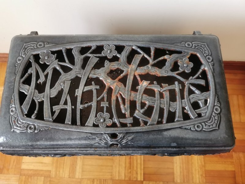 Antique French Enamel Wood Burning Stove | Vinterior