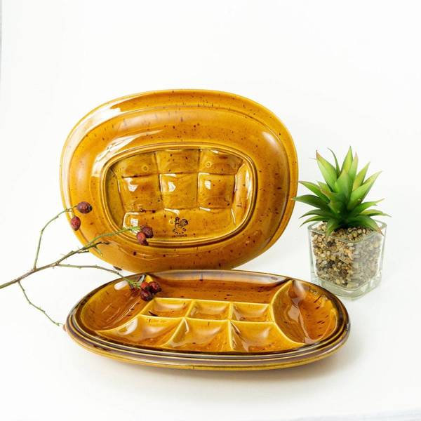 1970s Set Of 3 Fondue Plates By Villeroy And Boch Gallo Provence Villeroy & Boch Vinterior