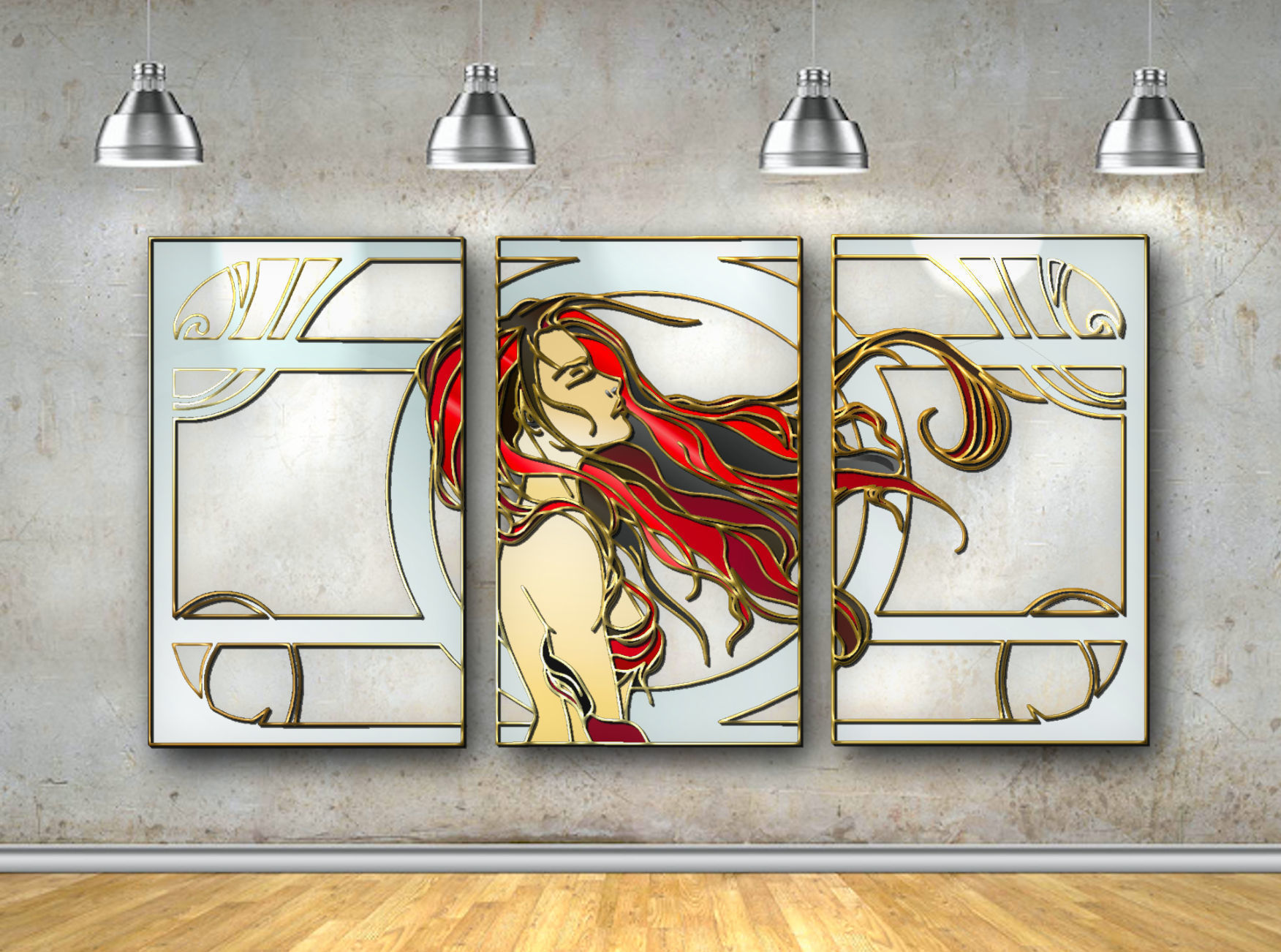 Ruby Original Glass Wall Art From British Artist Phillip Orr