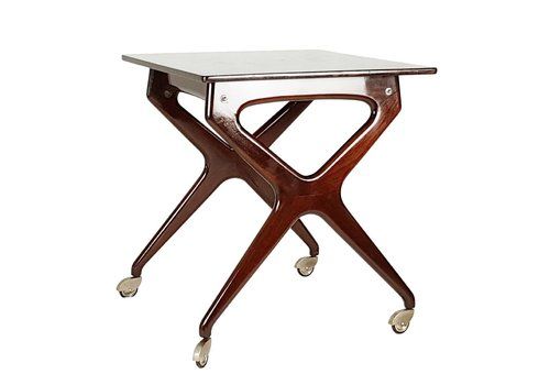 Mid Century Wooden Model 701 Swivel Trolley By Ico Parisi For De Baggis