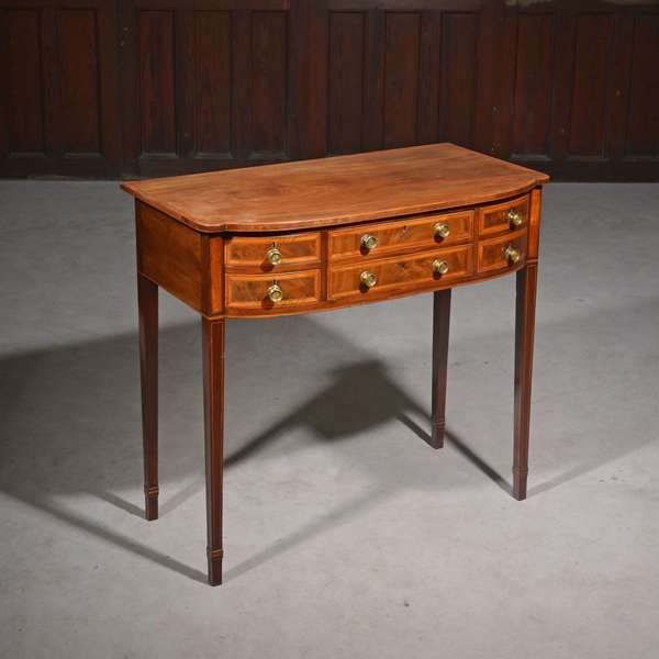 Sheraton Mahogany Bowfront Side Table photo furniture