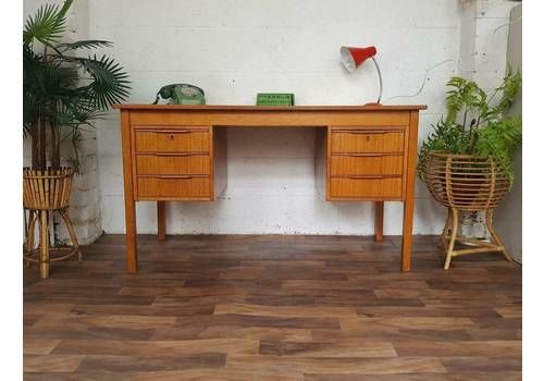 Vintage Danish Ejsing Mobelfabrik Teak Desk Mid Century Home Office Scandi Retro