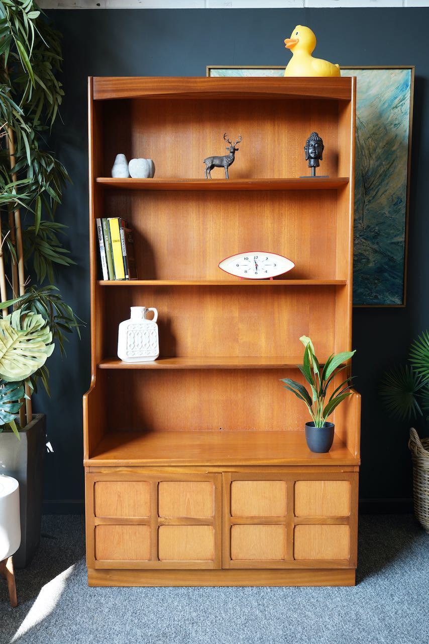 Mid Century Vintage Nathan Wall Unit Bookcase Storage Nathan Vinterior