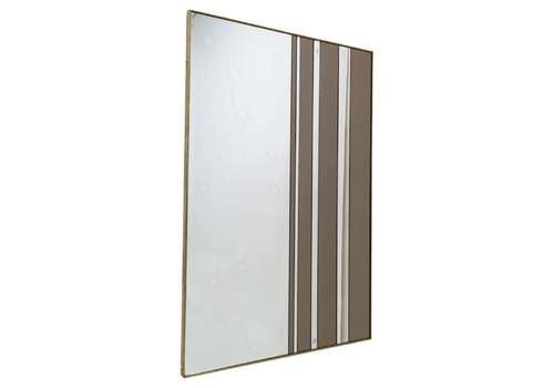 Attributed To Romeo Rega Mid Century Modern Italian Bicolor Wall Mirror, 1970s