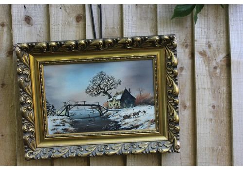Vintage Winter Snow Scene By Charles Comber