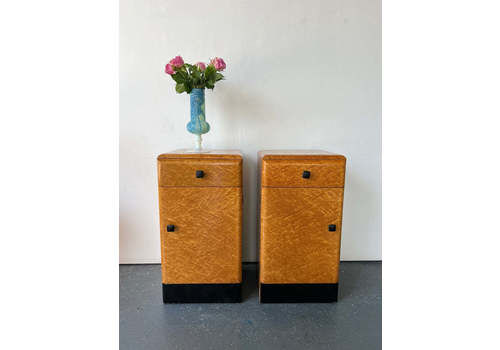 Pair Of Burl Bedsides