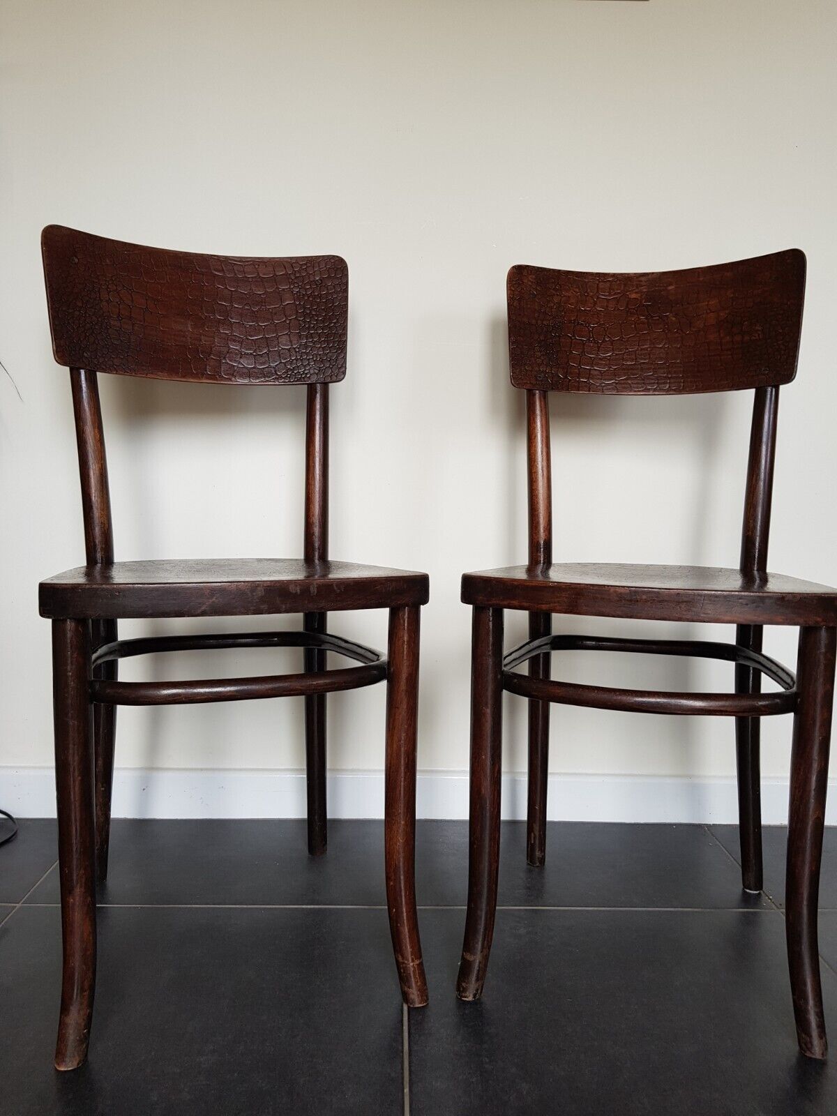 Rare Set Of Four Vintage J & J Kohn For Mundus Bentwood Chairs 