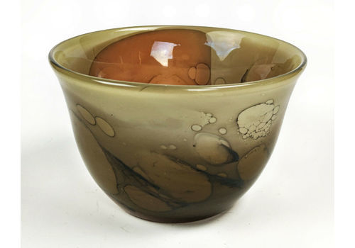 Pavel Molnar   Large German Studio Glass Bowl   Signed 1983   Czech Republic