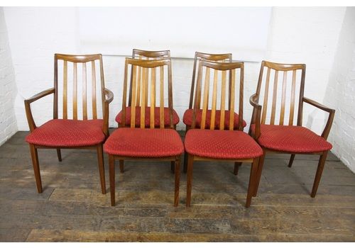 Six Vintage G Plan Dining Chairs Retro Mid Century Furniture