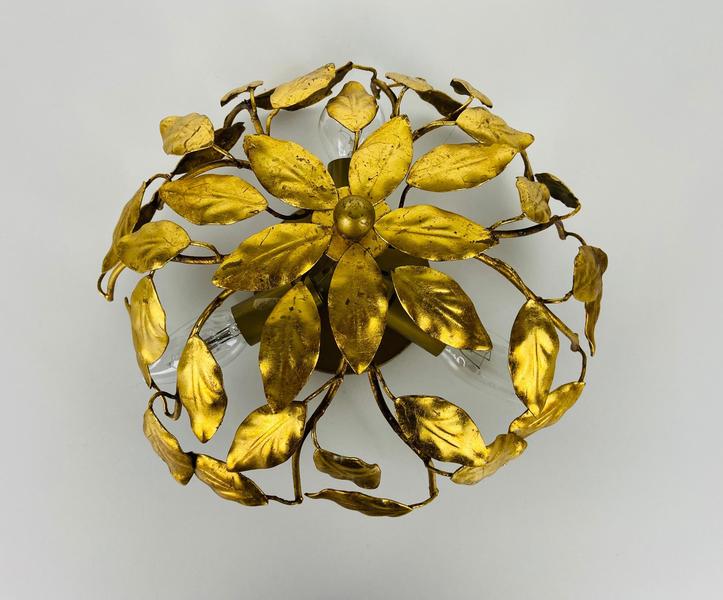 Florentine Flower Shape Flushmount Attributed To Banci Firenze, 1950s photo furniture