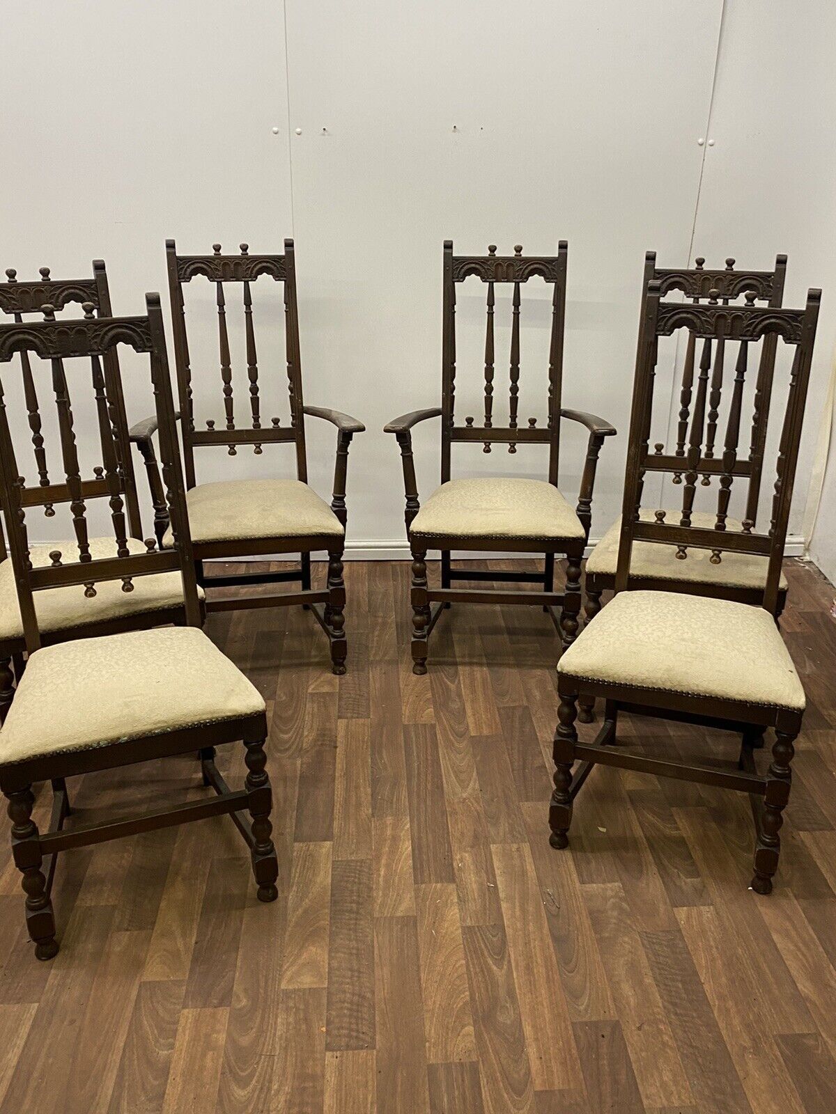 Vintage Mid Century Set Of 6 Ercol Old Colonial Dining Chairs Ercol