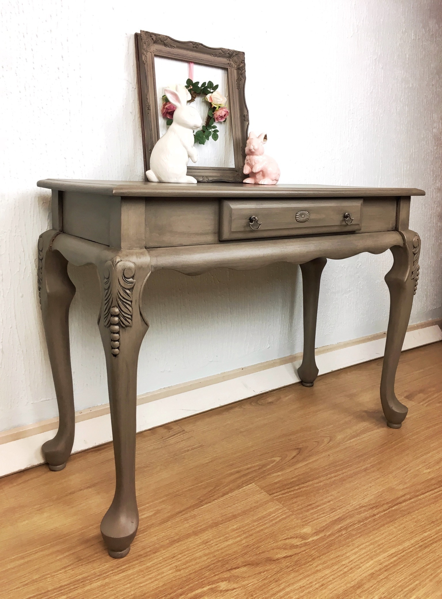 Painted Shabby Chic French Country Farmhouse Console Table