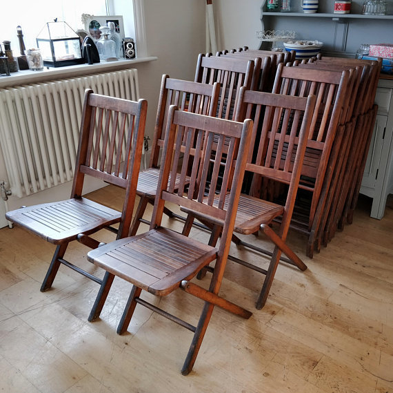 Antique Folding Chapel Chairs Vintage Chair Hire Chair Party Chair Garden Chair Wooden Chair Pub Chair Bistro Chair Restaurant Chair
