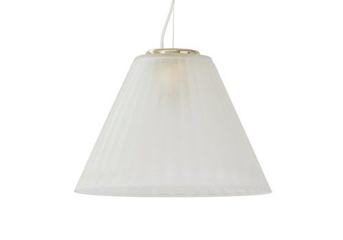Suspension Lamp In White And Gold Murano Glass Italy 1980s