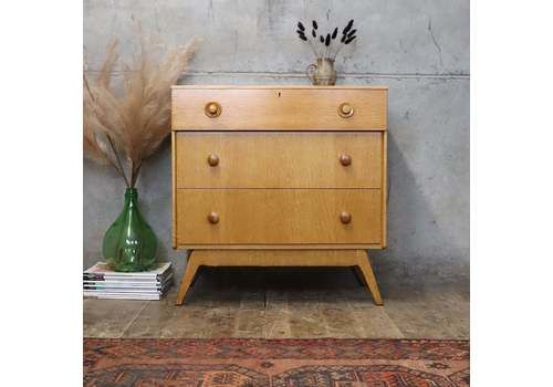 Mid Century Oak Chest Of Drawers 2