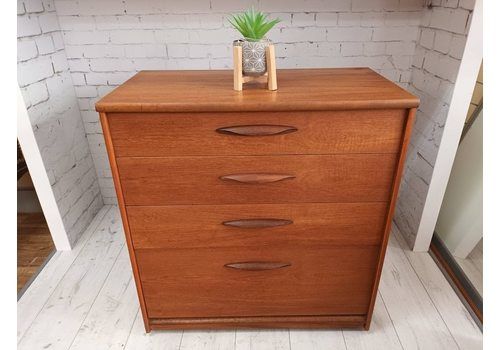 Mid Century Teak Chest Of Drawers Austin Suite Retro Vintage