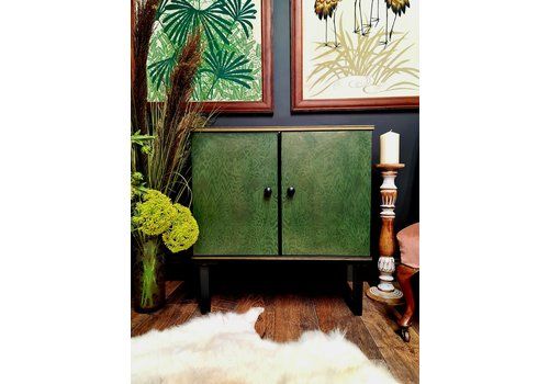 1960's Upcycled Vinyl Cabinet, 1960s