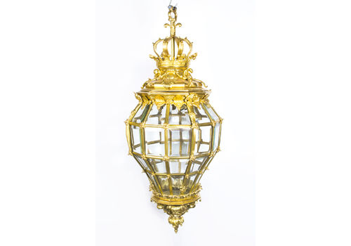 Versailles Massive Bronze Diamond Baluster 3 Light Lantern