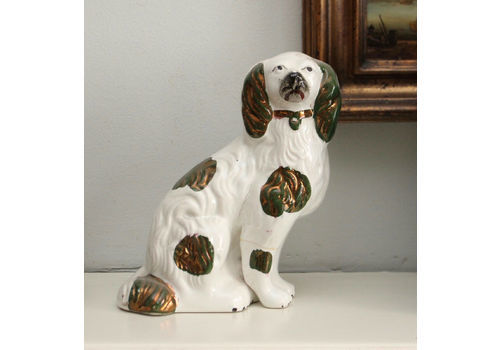 A Sweet Little Staffordshire Spaniel, Copper Lustre, C19th